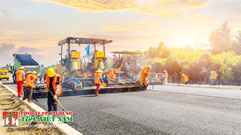 T&C chuyên nghiệp trong thi công rải thảm asphalt các loại công trình