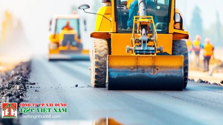 Dịch vụ thi công thảm bê tông Asphalt tại quận Hoàng Mai, Hà Nội