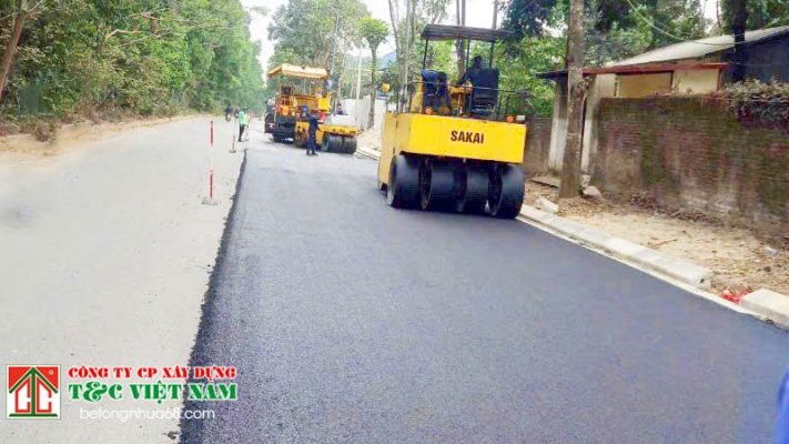 Thi công thảm nhựa nóng asphalt thanh trì, hà nội uy tín