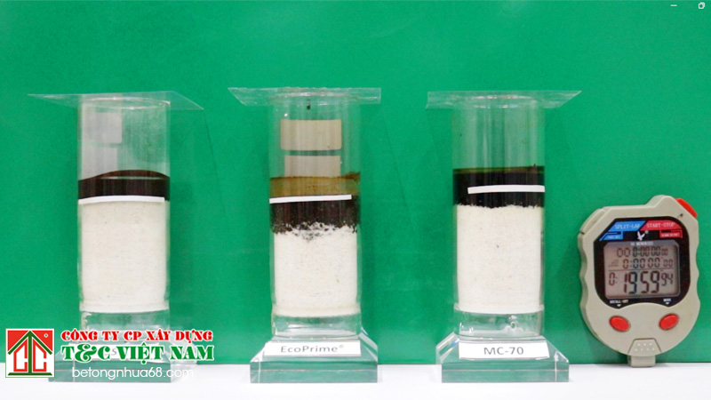 Thí nghiệm nghiên cứu nhũ tương thấm bám
