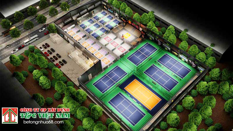 Các ưu thế khi dùng thảm asphalt thi công sân thể thao