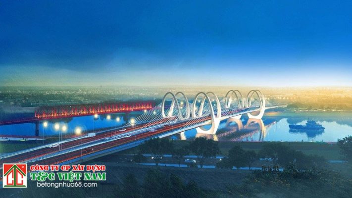 Bản vẽ phối cảnh của cầu sông Đuống mới
