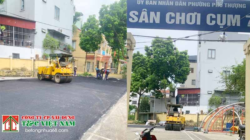 Giới thiệu dự án thi công rải thảm asphalt nóng sân thể thao Pickleball