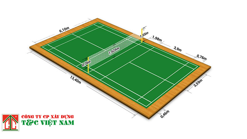 kích thước chuẩn quốc tế của sân