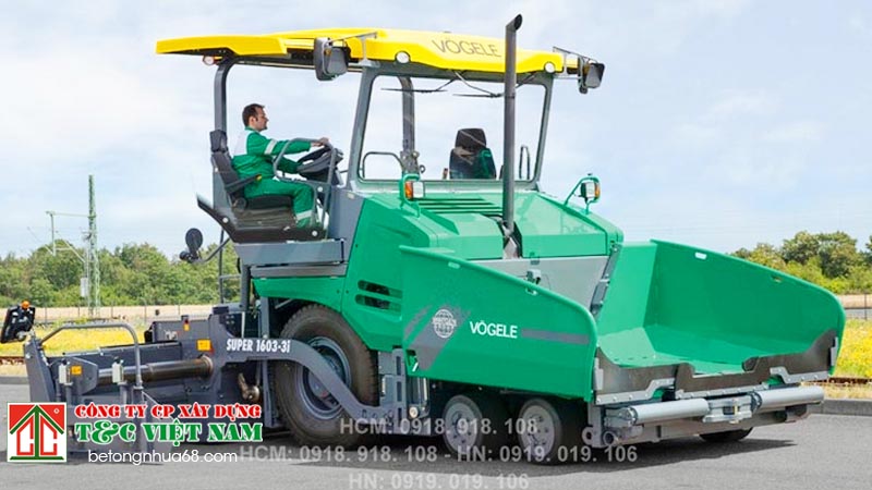 máy rải asphalt bánh lốp tại Hà Nội được ứng dụng nhiều