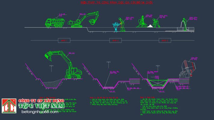 Bản vẽ thi công đường nhựa asphalt là gì