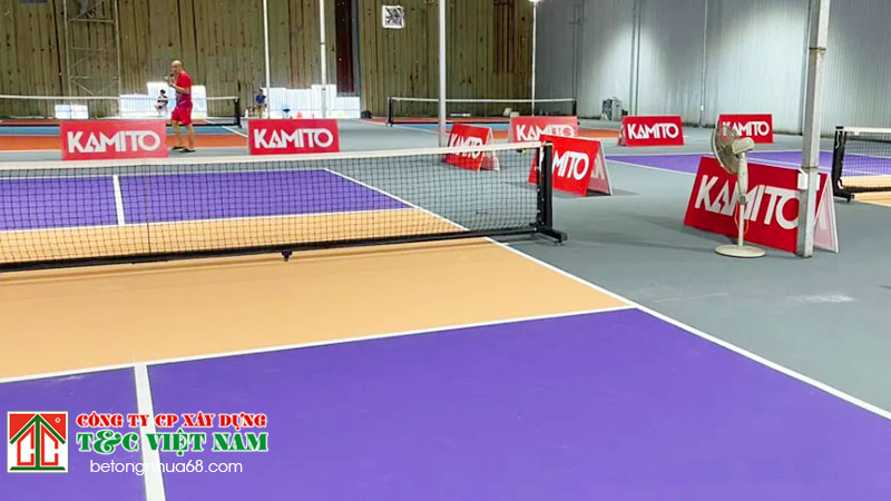 các loại vật liệu để thi công sân pickleball