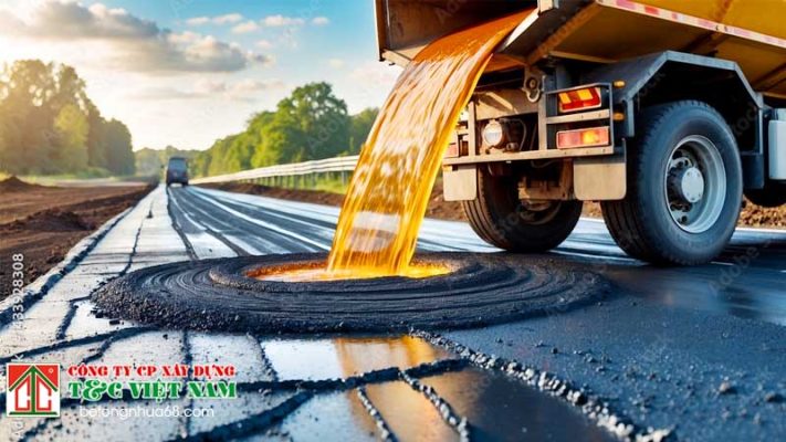 Hạng mục thi công rải thảm Asphalt đa dạng của T&C Việt Nam