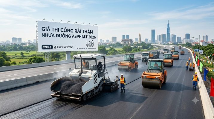 cập nhật giá rải thảm asphalt ở hà nội năm 2026