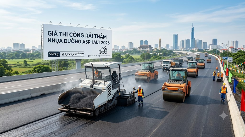 cập nhật giá rải thảm asphalt ở hà nội năm 2026