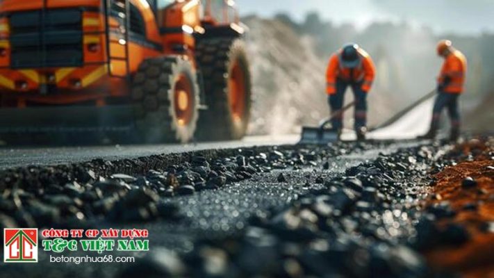 Các vị trí nhân công trong thi công rải thảm nhựa đường