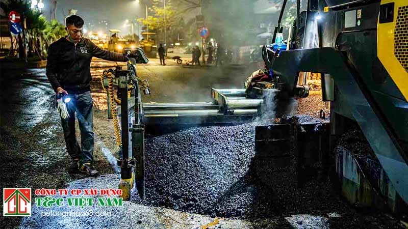 Các thiết bị hỗ trợ khác trong dây chuyền thảm bê tông nhựa